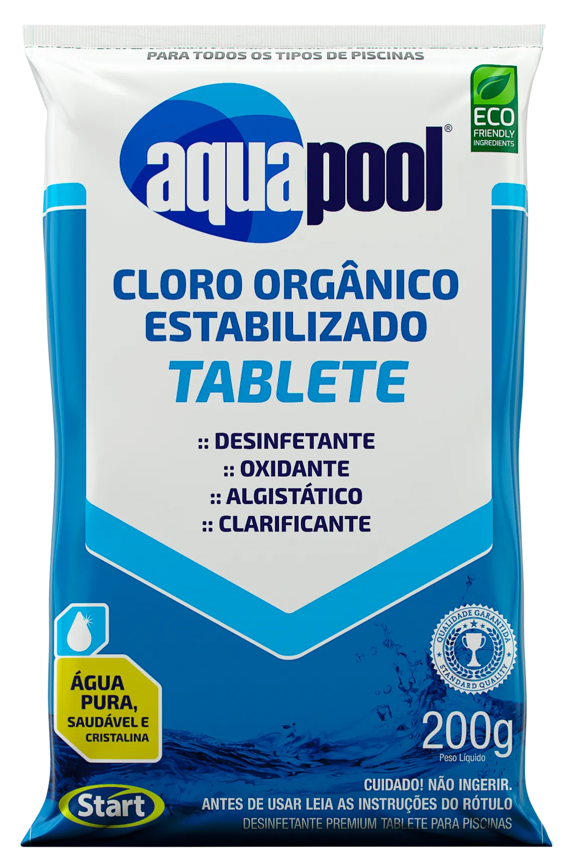 Imagem do produto Cloro Orgânico Estabilizado tablete AQUAPOOL - 200g